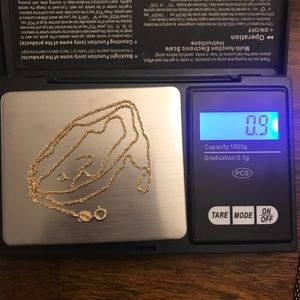 18 K saudi gold 18” inches chain